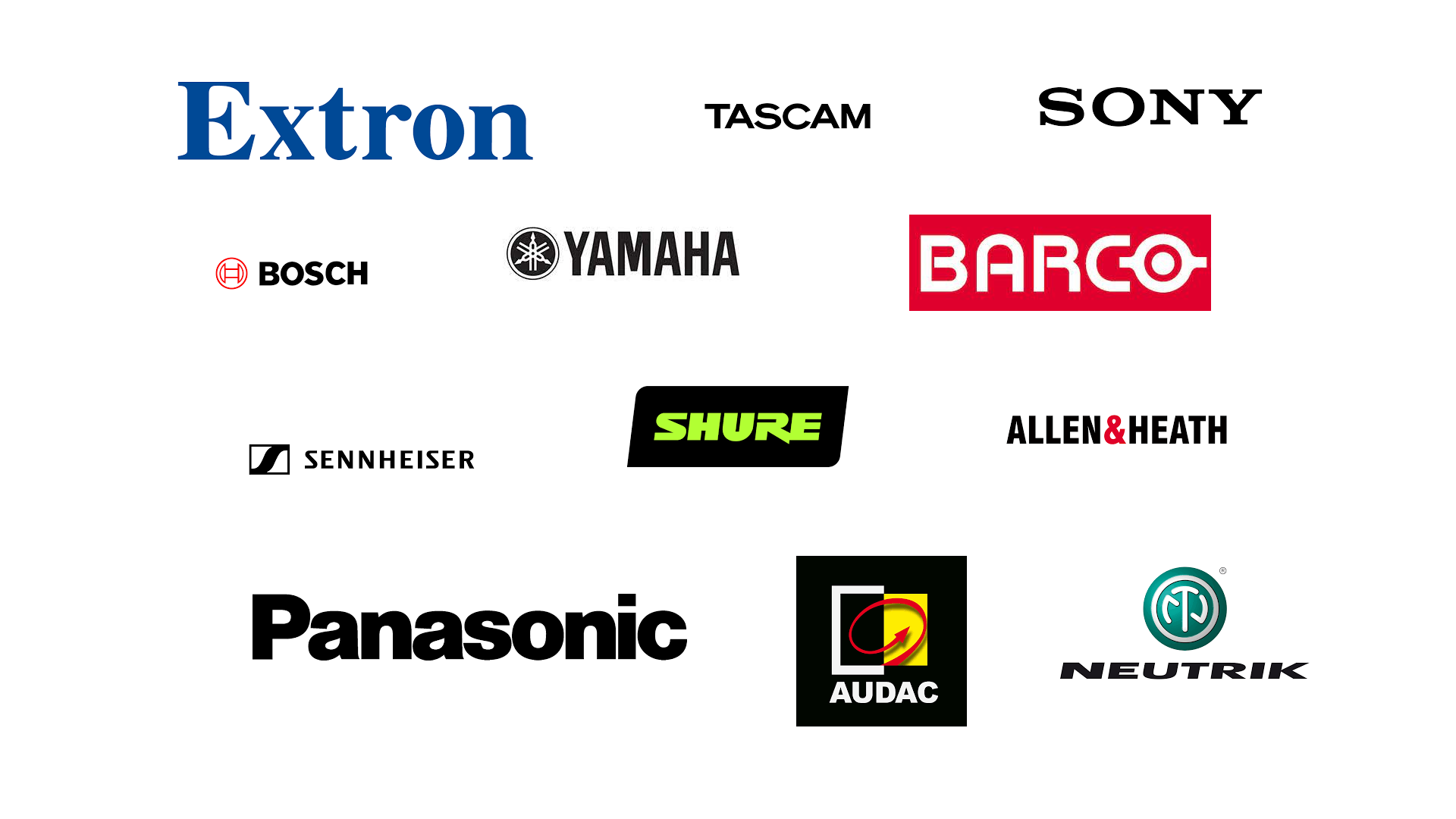 Photo des logos des fabricants Dante